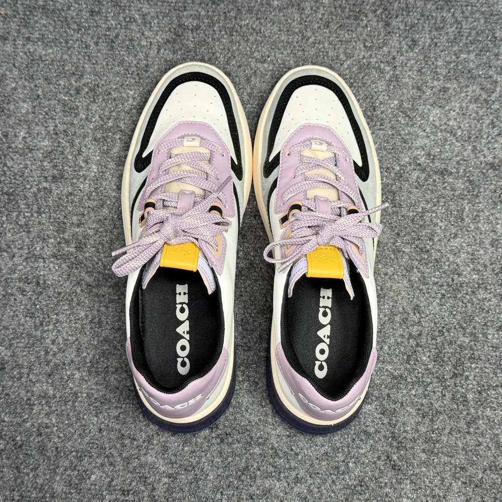 Coach Citysole Court Sneakers Women's 10 Green Purple Retro Athletic Casual Shoe - Picture 8 of 12